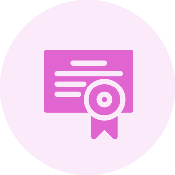 Certificate icon with ribbon